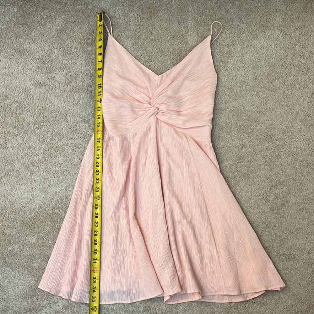 Abercrombie & Fitch Crepe Pleated Mini Dress Size Large Tall - Picture 7 of 9